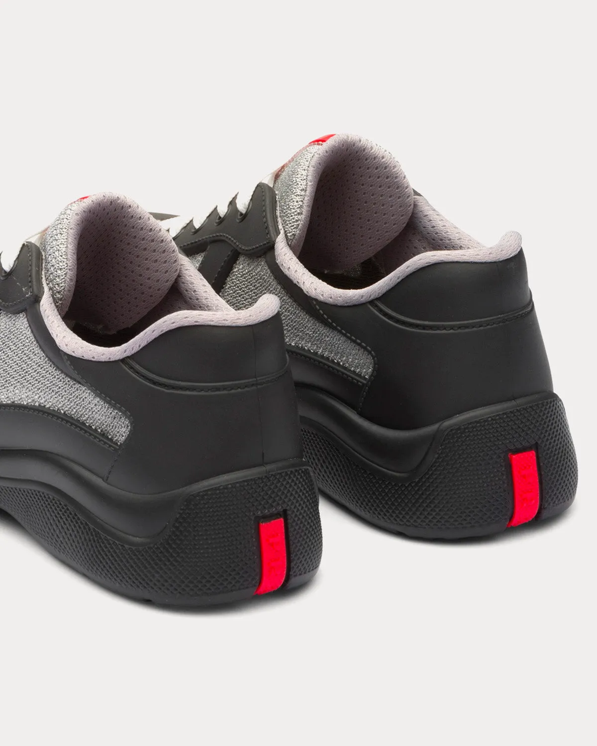 America's Cup Soft Rubber & Bike Fabric Black Low Top Sneakers