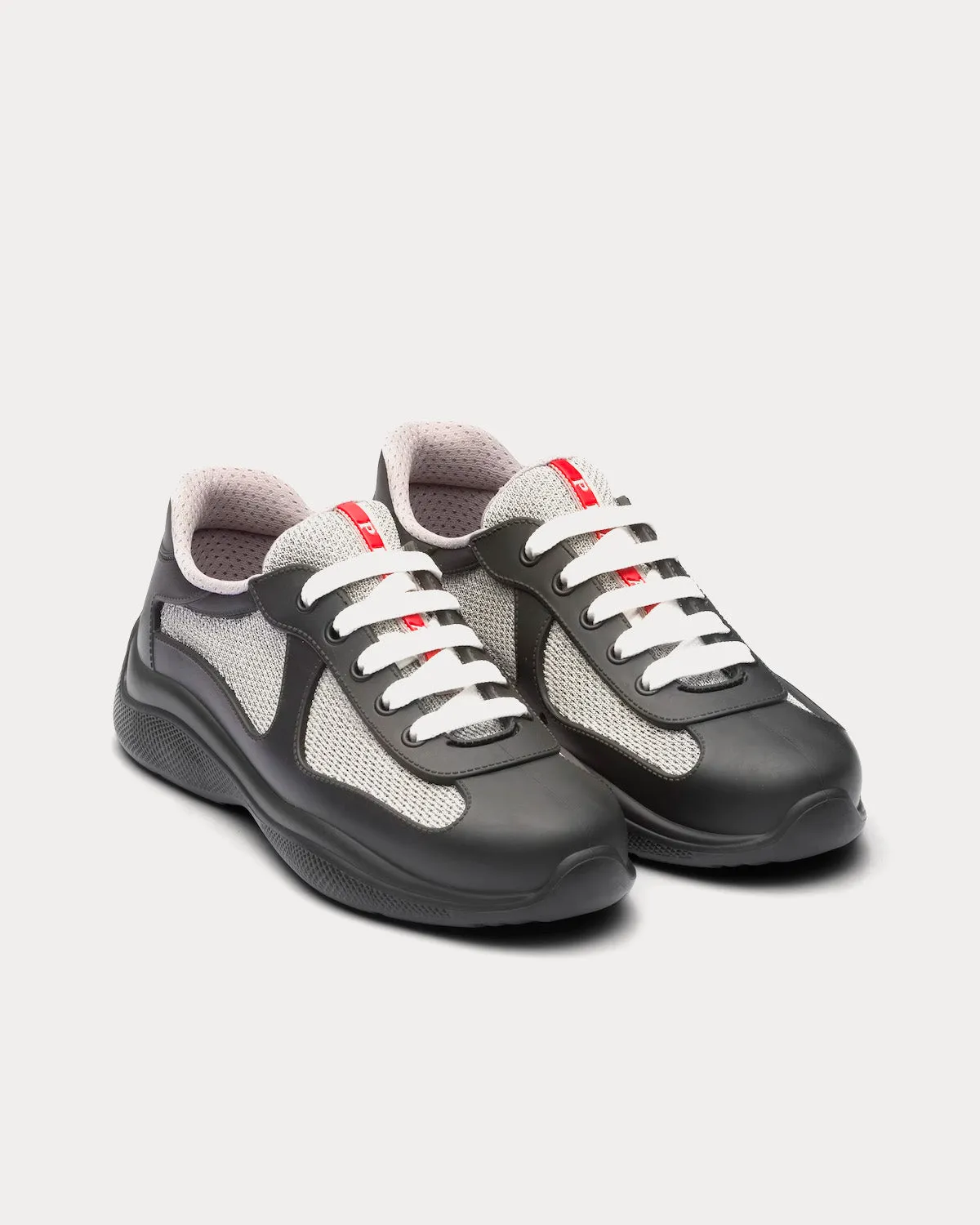 America's Cup Soft Rubber & Bike Fabric Black Low Top Sneakers