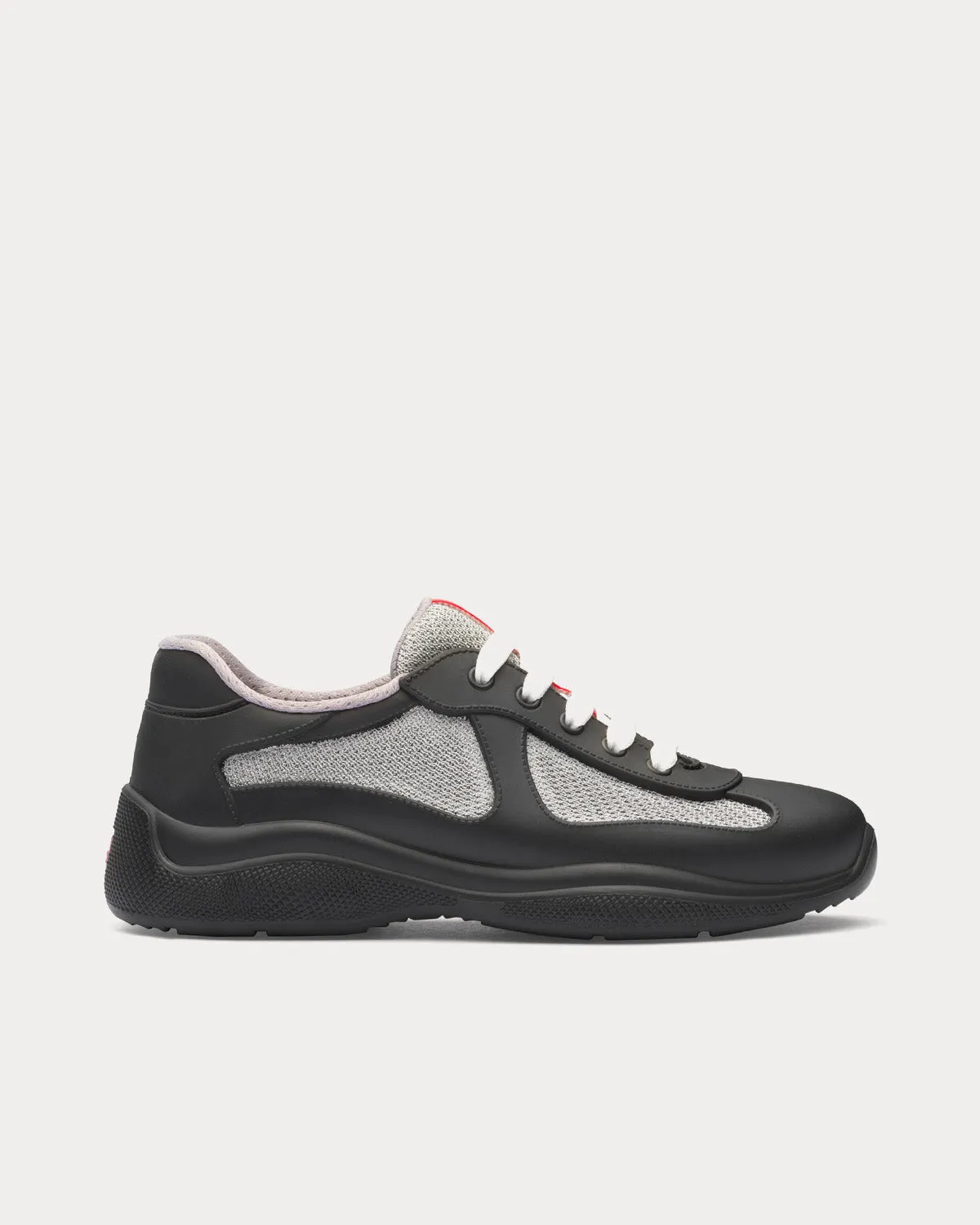 America's Cup Soft Rubber & Bike Fabric Black Low Top Sneakers