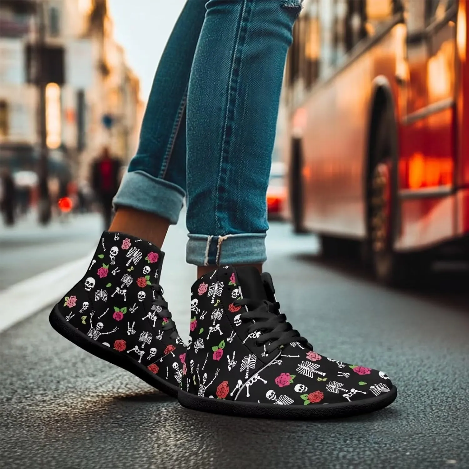 Binienty High Top Shoes Men Women Lace Up Barefoot Sneakers Fashion Wide Toe Box Water Shoes Sports Outdoor