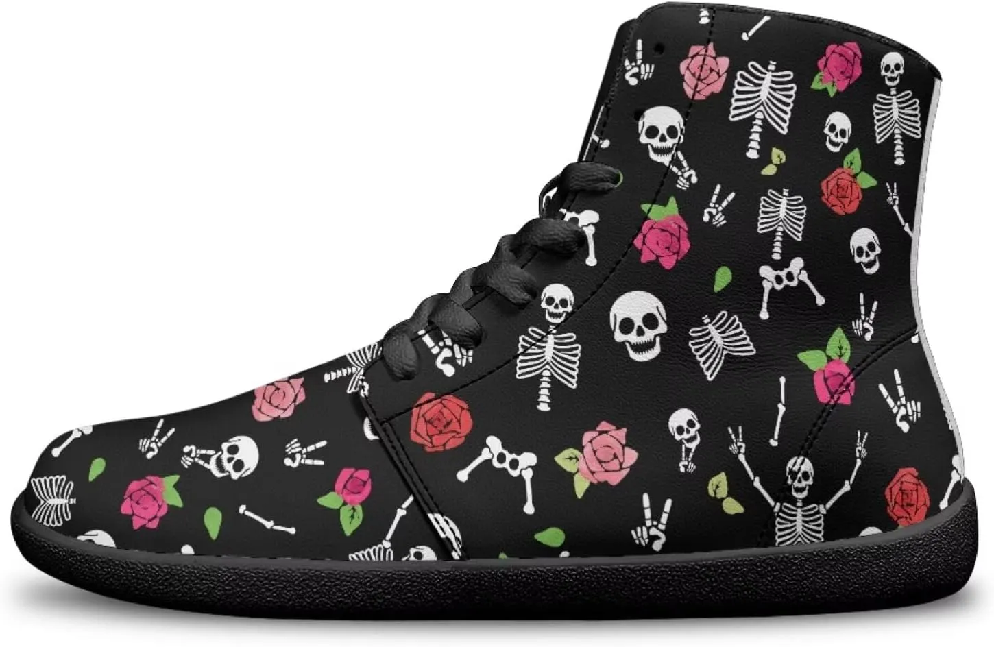 Binienty High Top Shoes Men Women Lace Up Barefoot Sneakers Fashion Wide Toe Box Water Shoes Sports Outdoor
