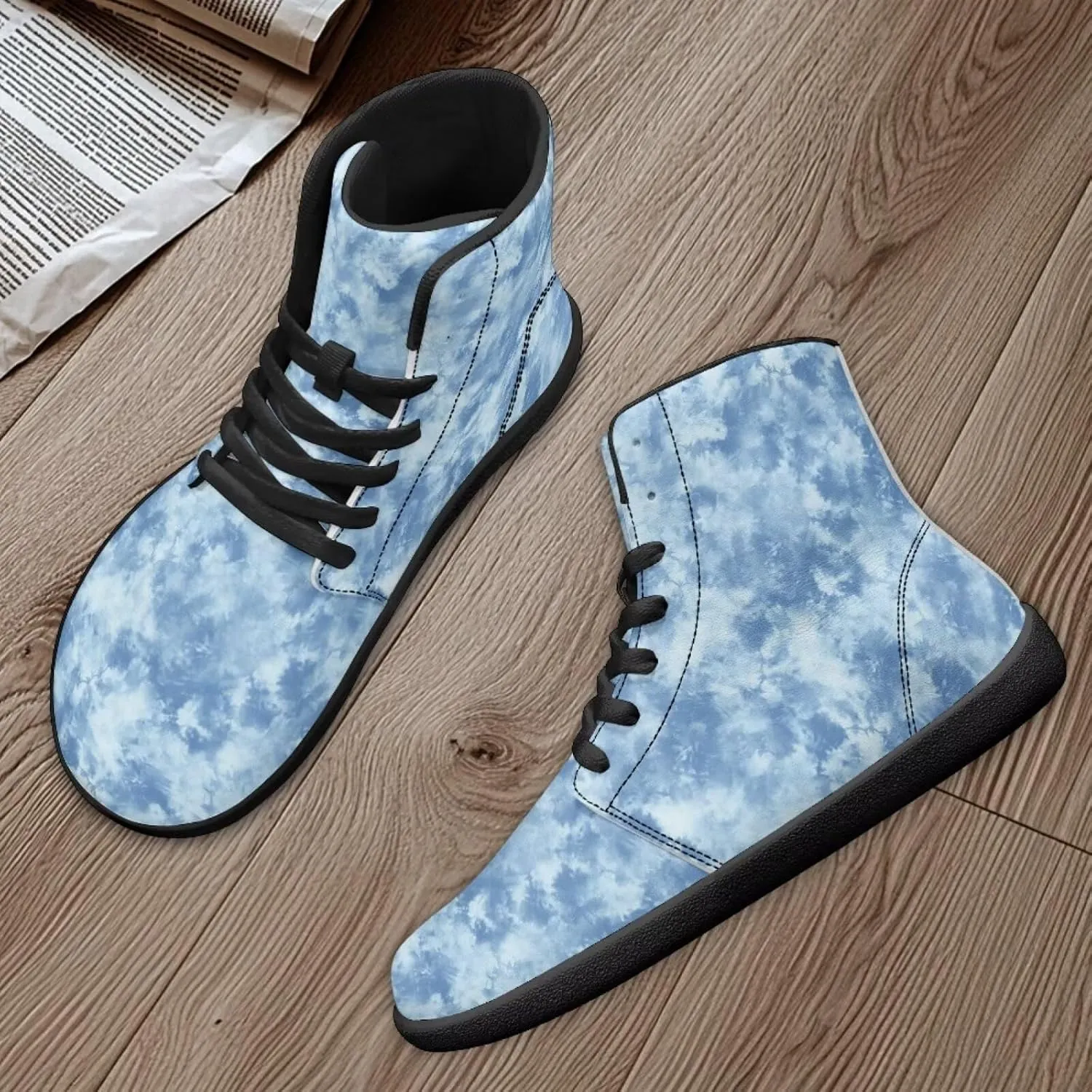 Binienty Women Men High Top Minimalist Barefoot Shoes Zero Drop Sole Outdoor Ankle Boot Shoes