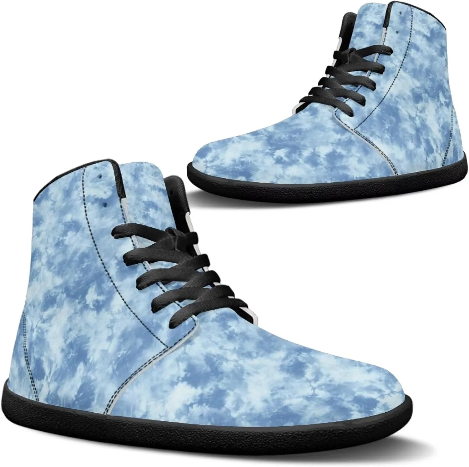 Binienty Women Men High Top Minimalist Barefoot Shoes Zero Drop Sole Outdoor Ankle Boot Shoes