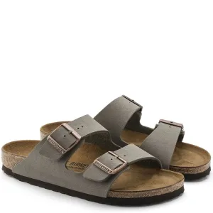 Birkenstock Women's Arizona Birkibuc in Stone (Narrow Width)