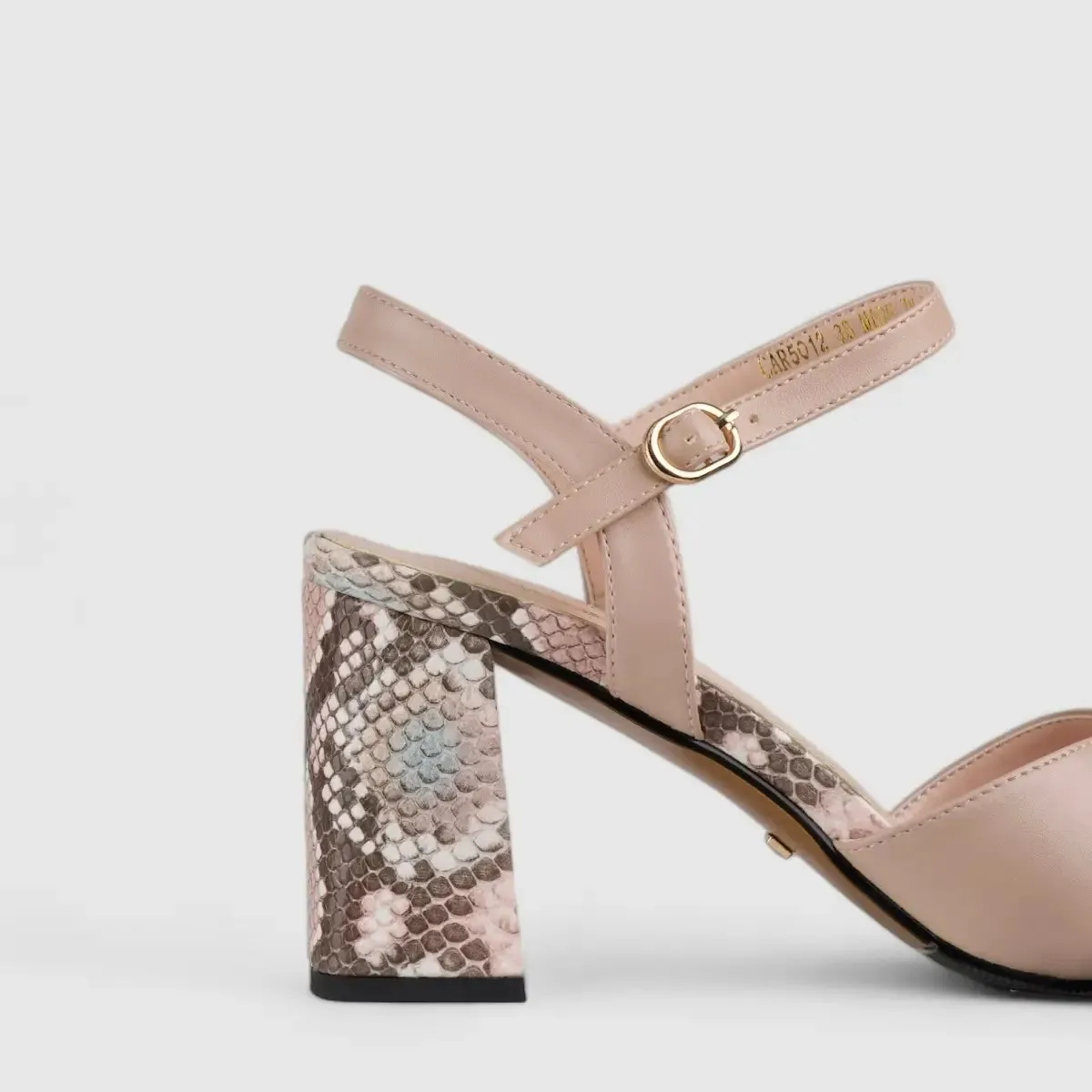 Bulbul Block Heel Sandal Beige CAR5012