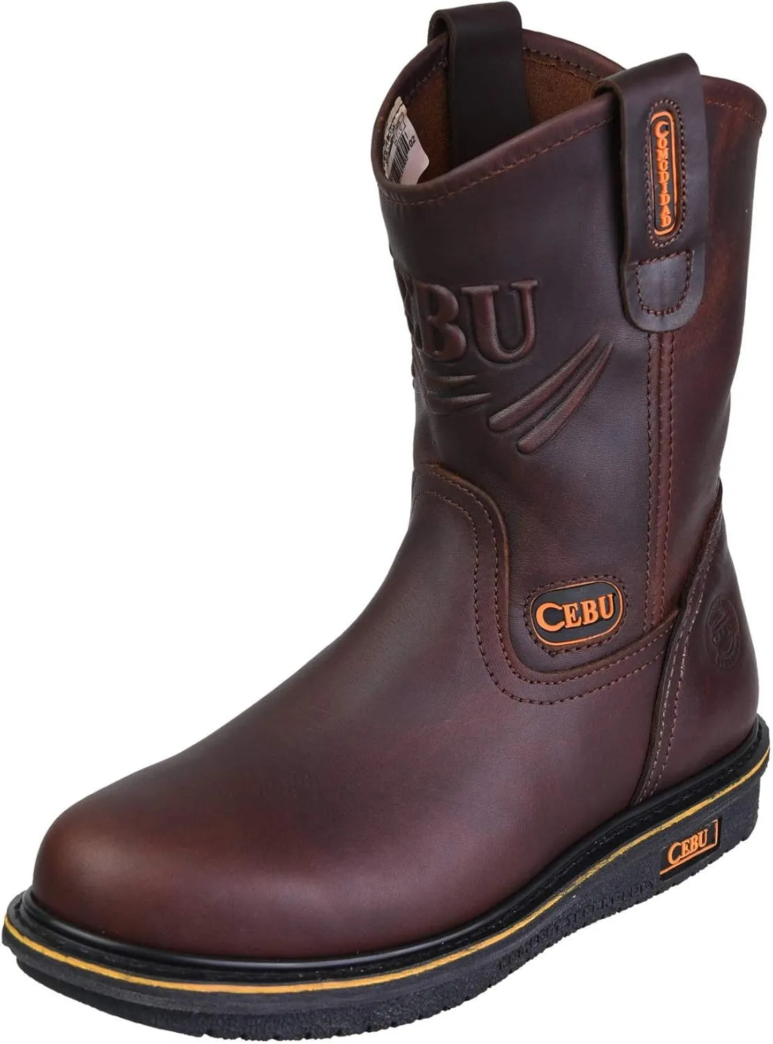 CEBU | Comfort Steel Toe | Boots For Men | Handcrafted | High-Traction Soles | Resistant | For Professional Jobs | 8.5 US | Brown