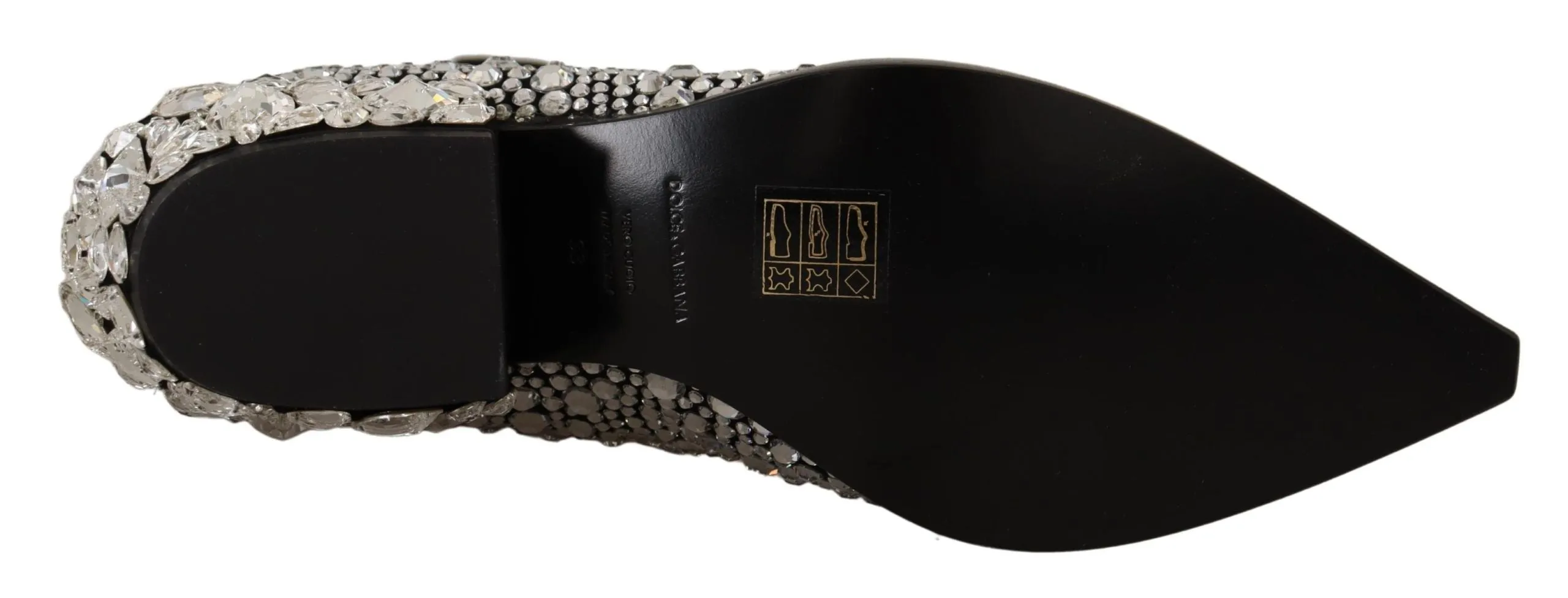 Crystal-Embellished Black Suede Boots
