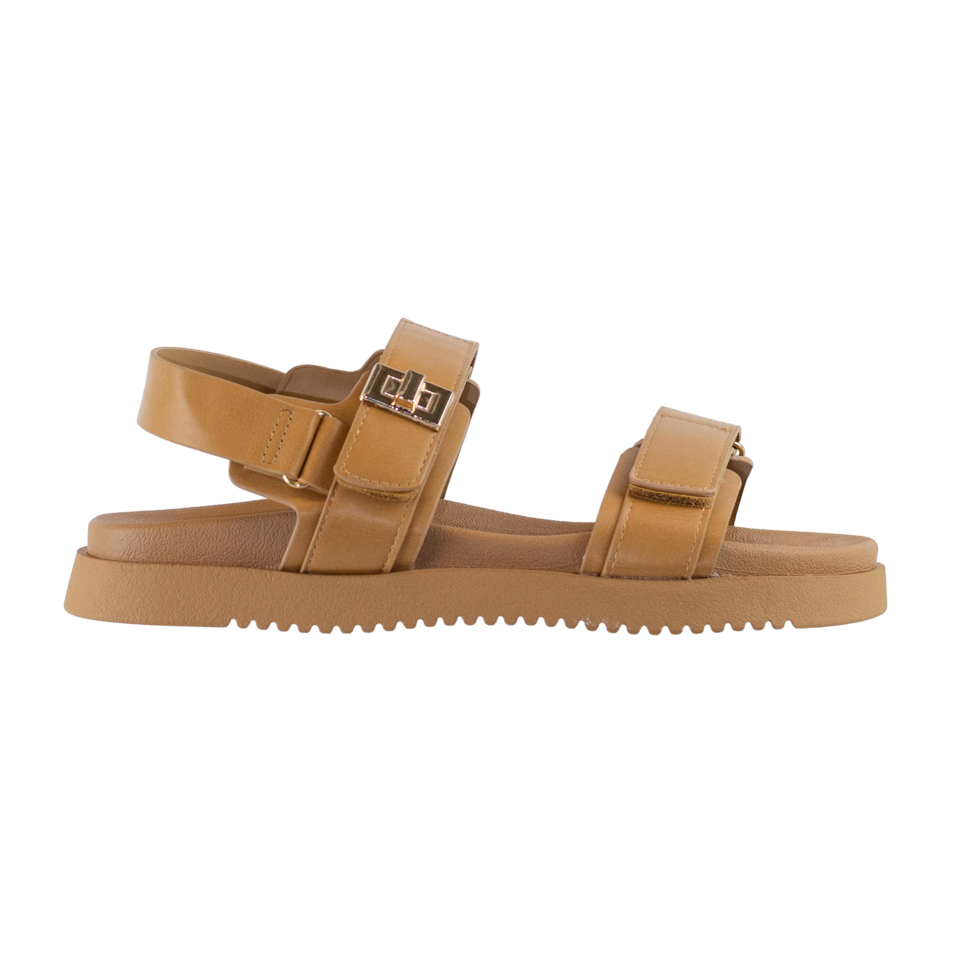 Daniela - Wide Fit Adjustable Double Strap Flat Sandals, Comfortable Summer Footwear, Stylish Casual Sandals, Versatile Everyday Shoes