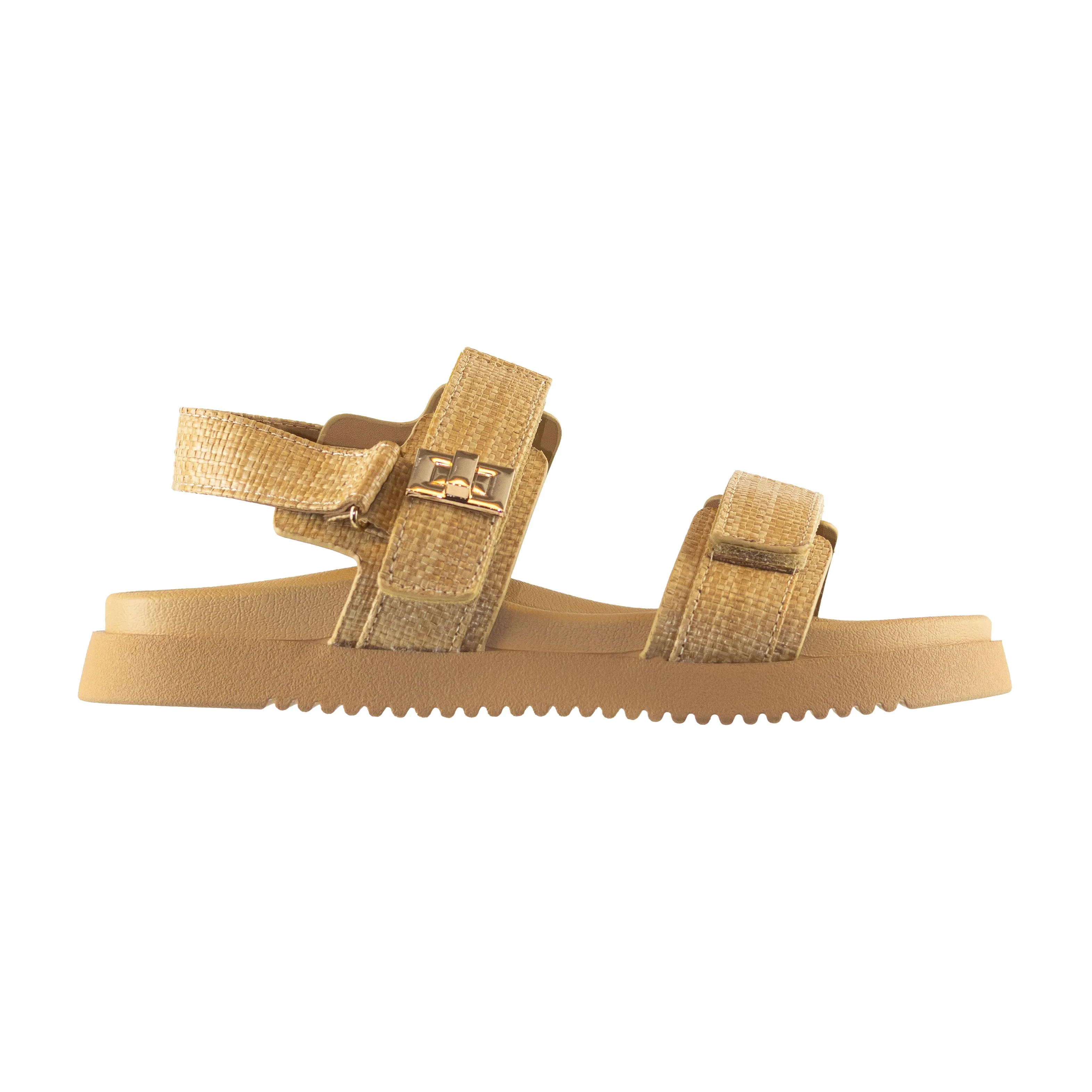 Daniela - Wide Fit Adjustable Double Strap Flat Sandals, Comfortable Summer Footwear, Stylish Casual Sandals, Versatile Everyday Shoes