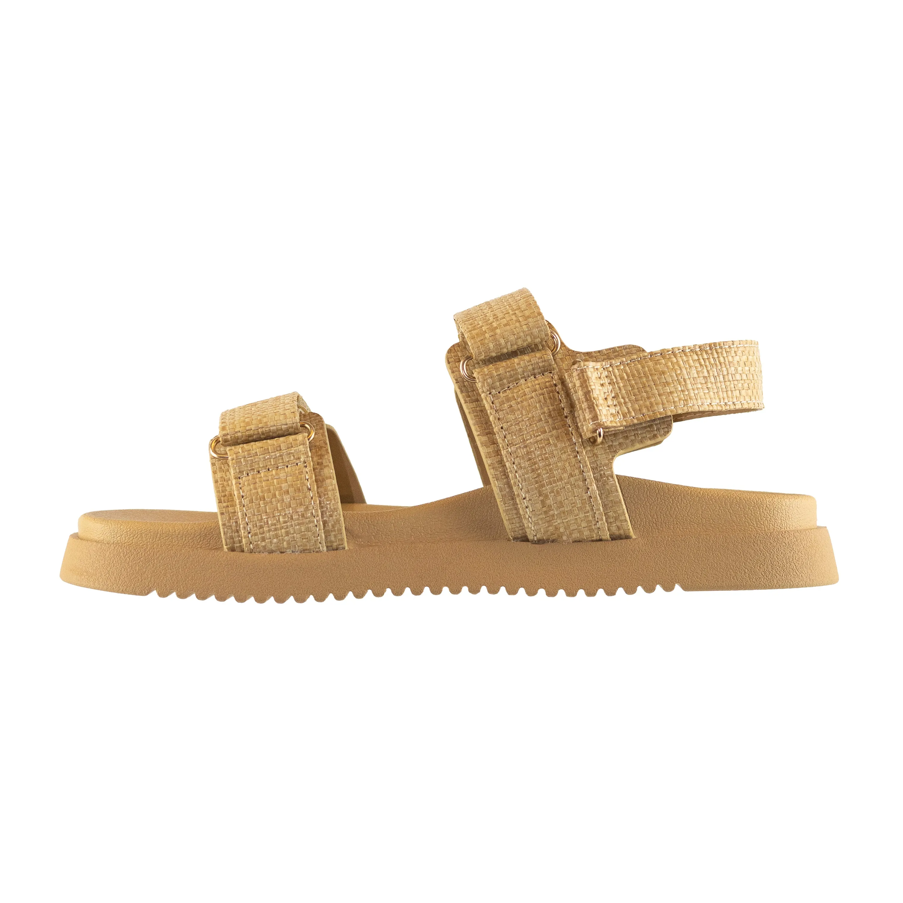 Daniela - Wide Fit Adjustable Double Strap Flat Sandals, Comfortable Summer Footwear, Stylish Casual Sandals, Versatile Everyday Shoes