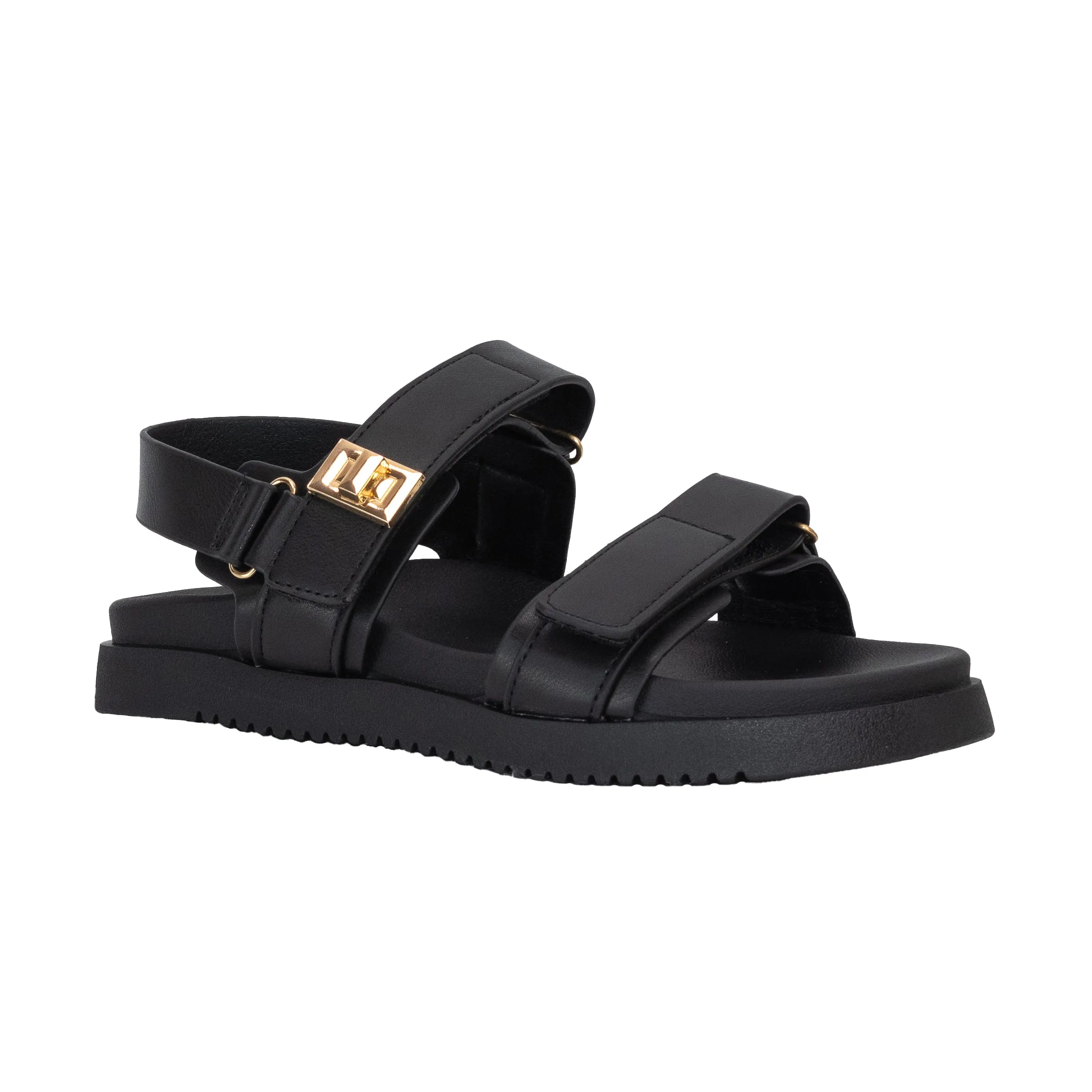Daniela - Wide Fit Adjustable Double Strap Flat Sandals, Comfortable Summer Footwear, Stylish Casual Sandals, Versatile Everyday Shoes