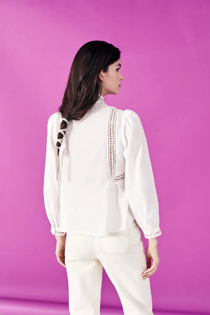 Deluc White Mintak Blouse