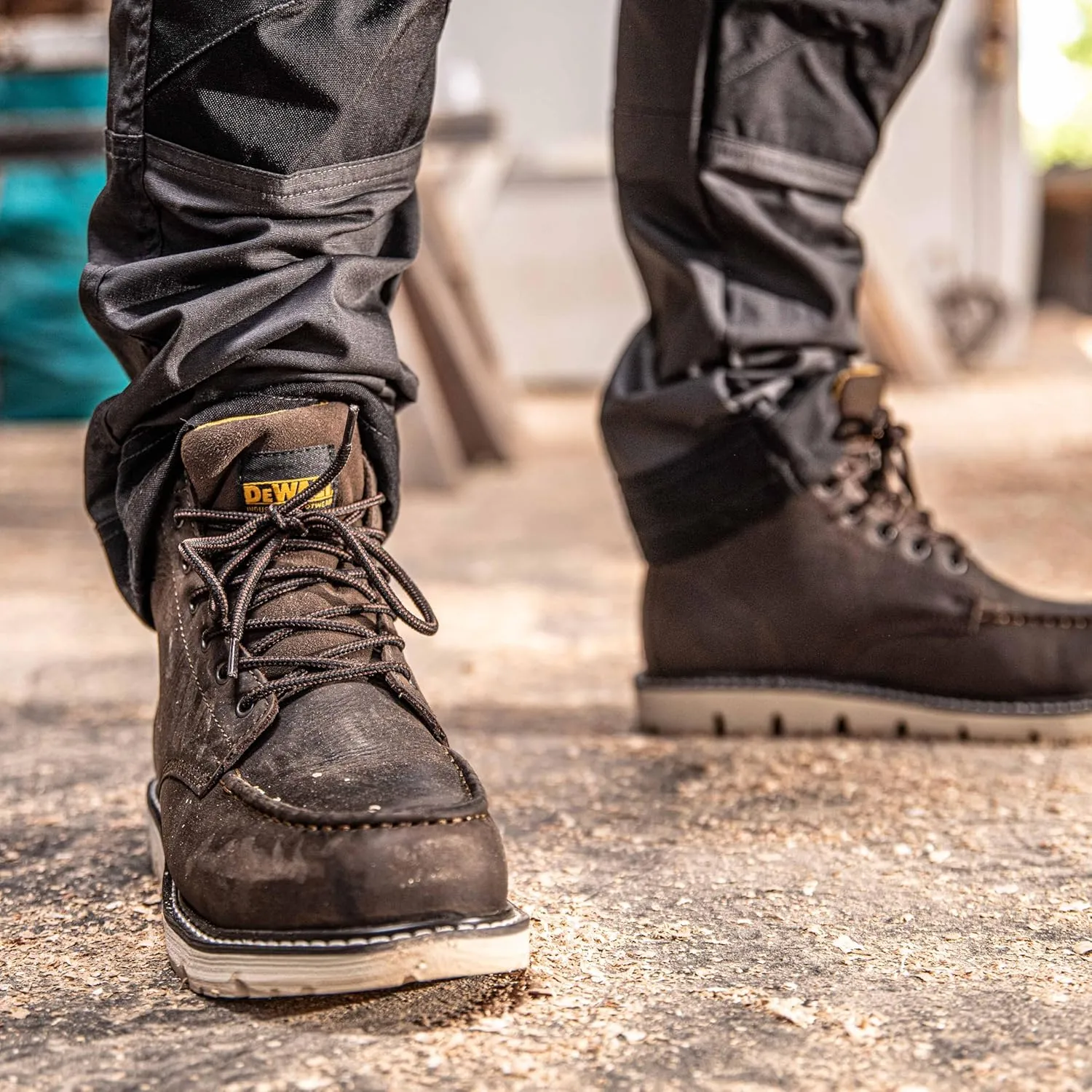 DEWALT Forge Moc Toe, FLEX Outsole, Leather, Steel Toe, Safety Work Boots For Men