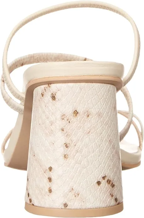 Dolce Vita Prisma Ivory Multi Stella Slip On Squared Open Toe Heeled Sandals