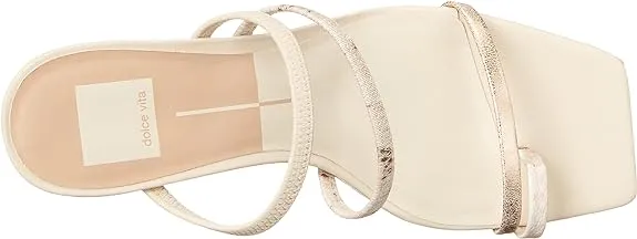 Dolce Vita Prisma Ivory Multi Stella Slip On Squared Open Toe Heeled Sandals