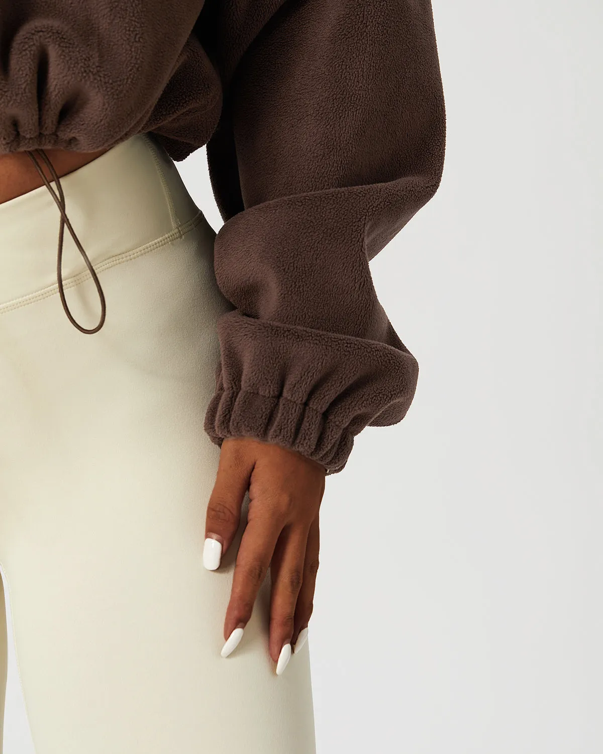 Ellie Crop Pullover - Brown