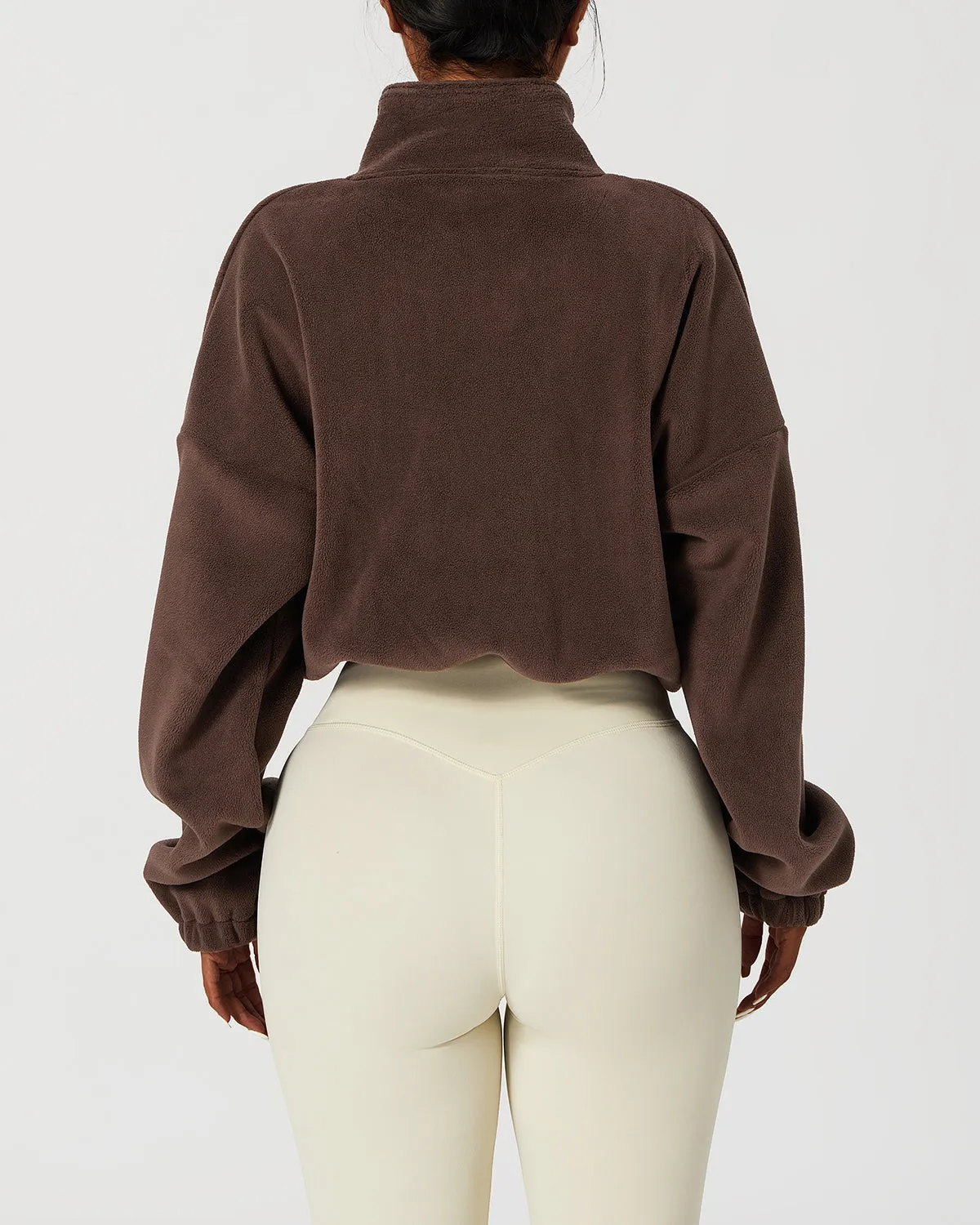 Ellie Crop Pullover - Brown