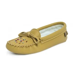 Eugene Cloutier Laurentian Chief Women's Leather Mocassin Slippers