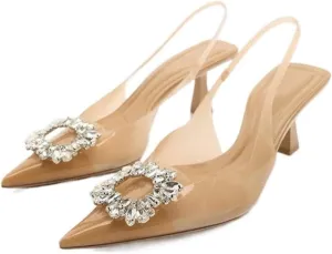 High Heels Luxury Women's High Heeled Rhinestone Sandals for Weddings and Special Occasions