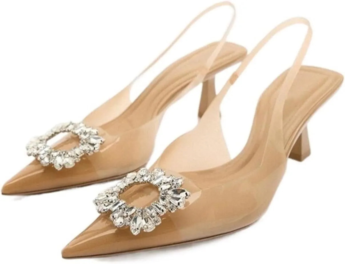 High Heels Luxury Women's High Heeled Rhinestone Sandals for Weddings and Special Occasions