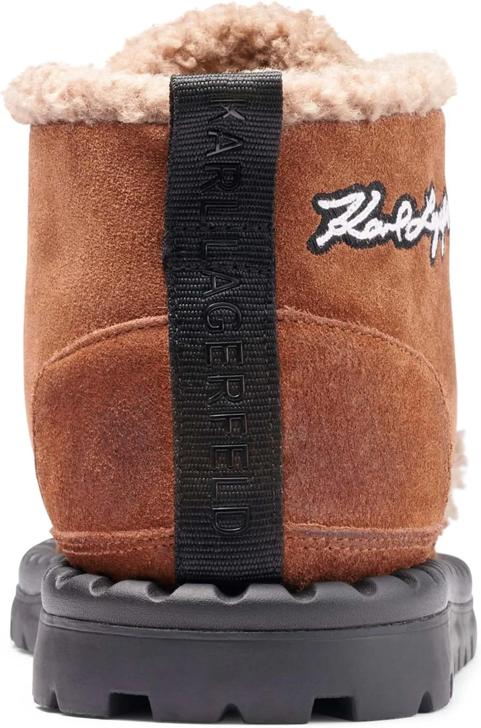KARL LAGERFELD Men's Suede Chukka Faux Shearling Lining Boot Combat