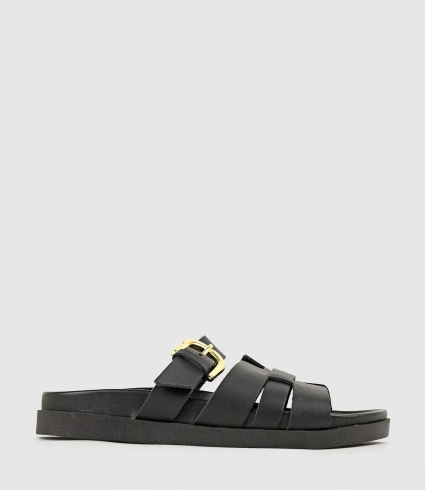 KINSLEY Slide on Footbed in Black