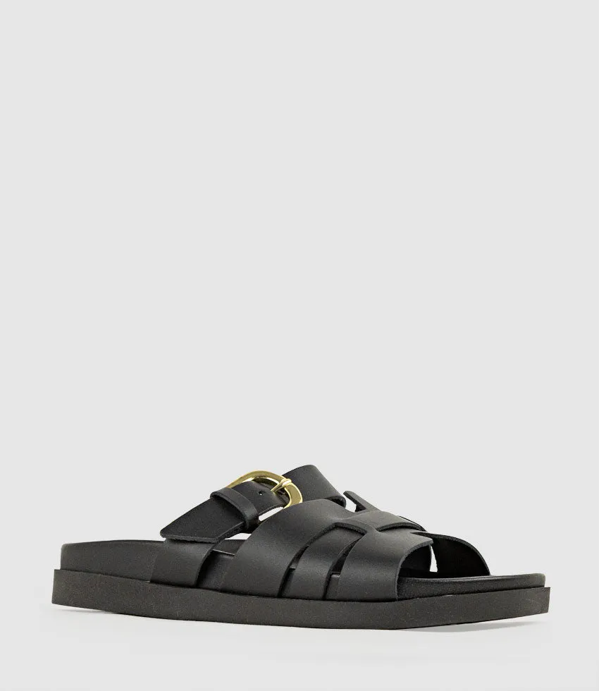 KINSLEY Slide on Footbed in Black