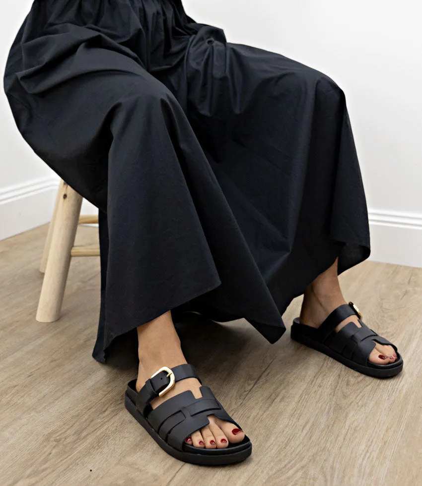 KINSLEY Slide on Footbed in Black