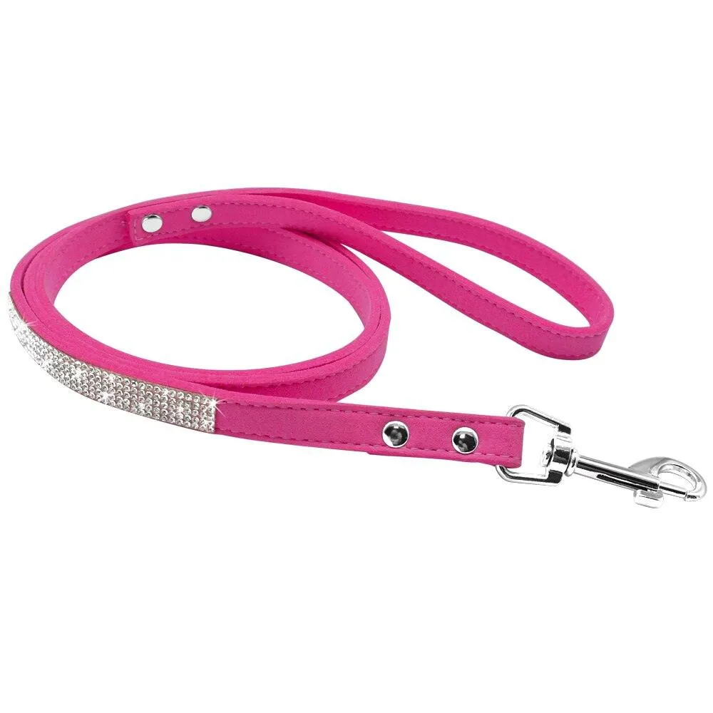 Luxury Rhinestone Leather Pets Collar