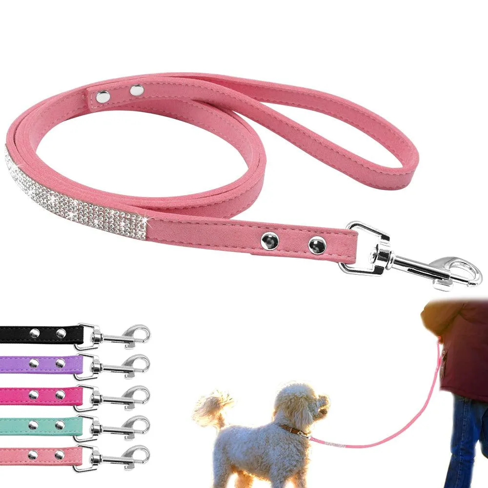 Luxury Rhinestone Leather Pets Collar