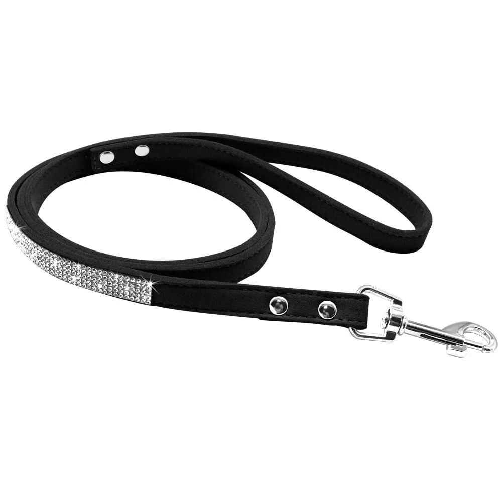 Luxury Rhinestone Leather Pets Collar