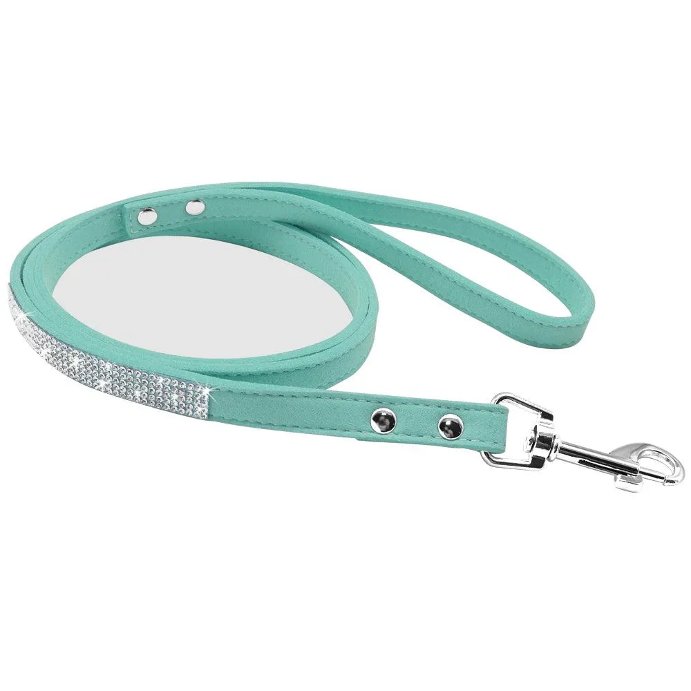 Luxury Rhinestone Leather Pets Collar