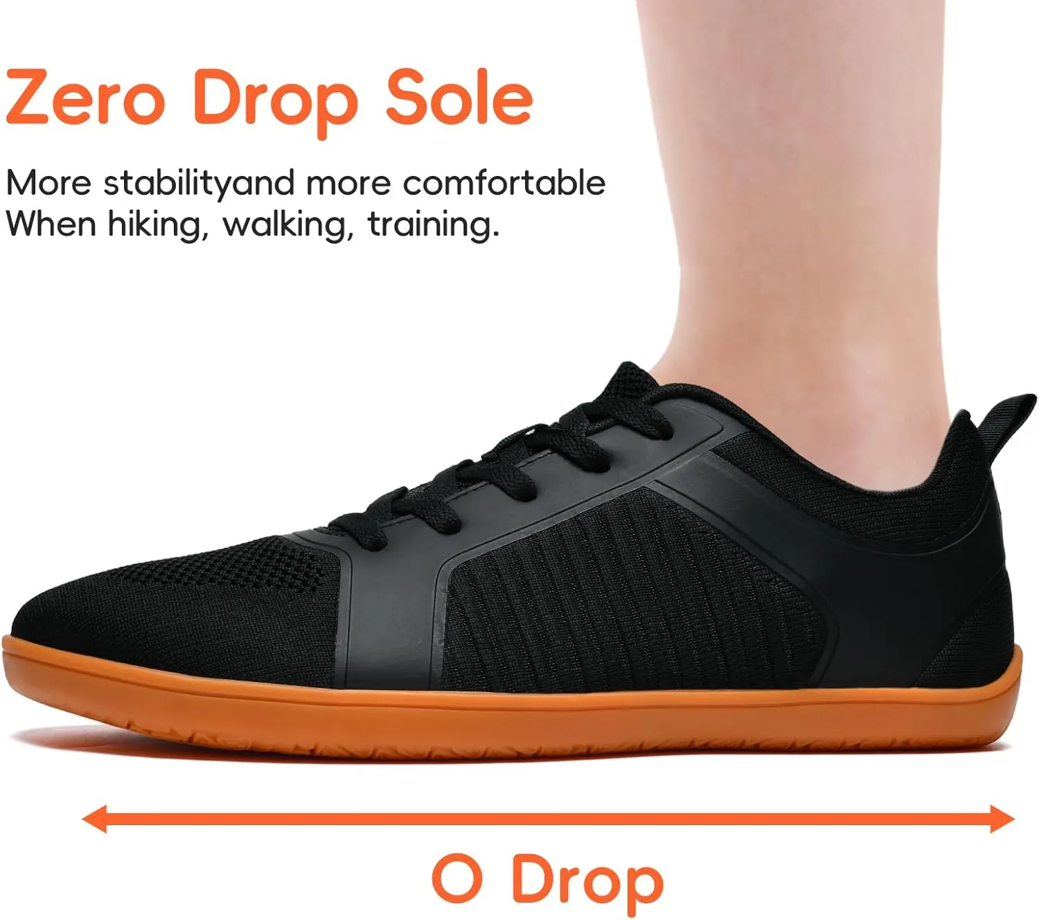 Men's Barefoot Shoes Wide Toe Box Cross Training Running Zero Drop Minimalist Sneakers