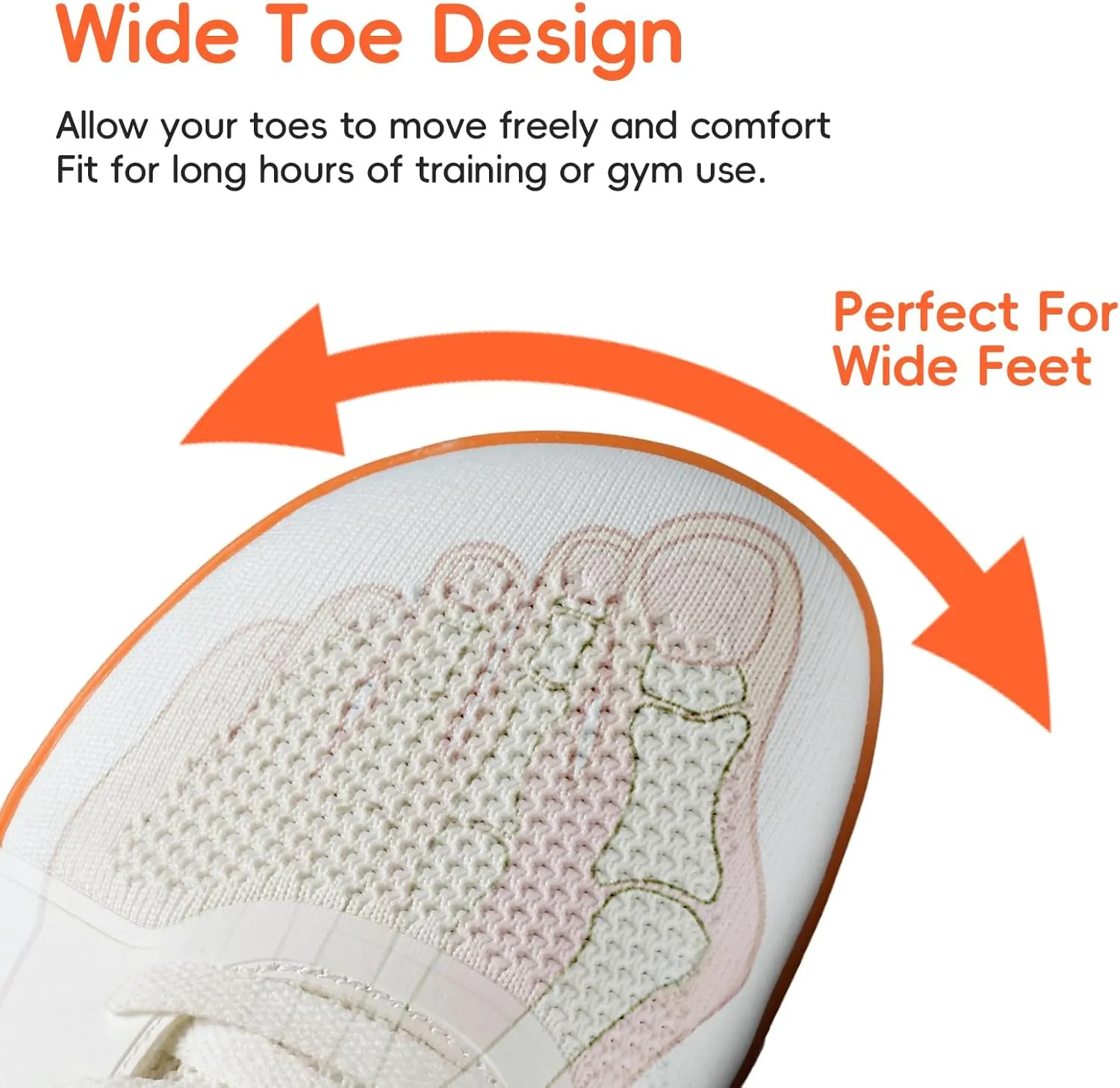 Men's Barefoot Shoes Wide Toe Box Cross Training Running Zero Drop Minimalist Sneakers