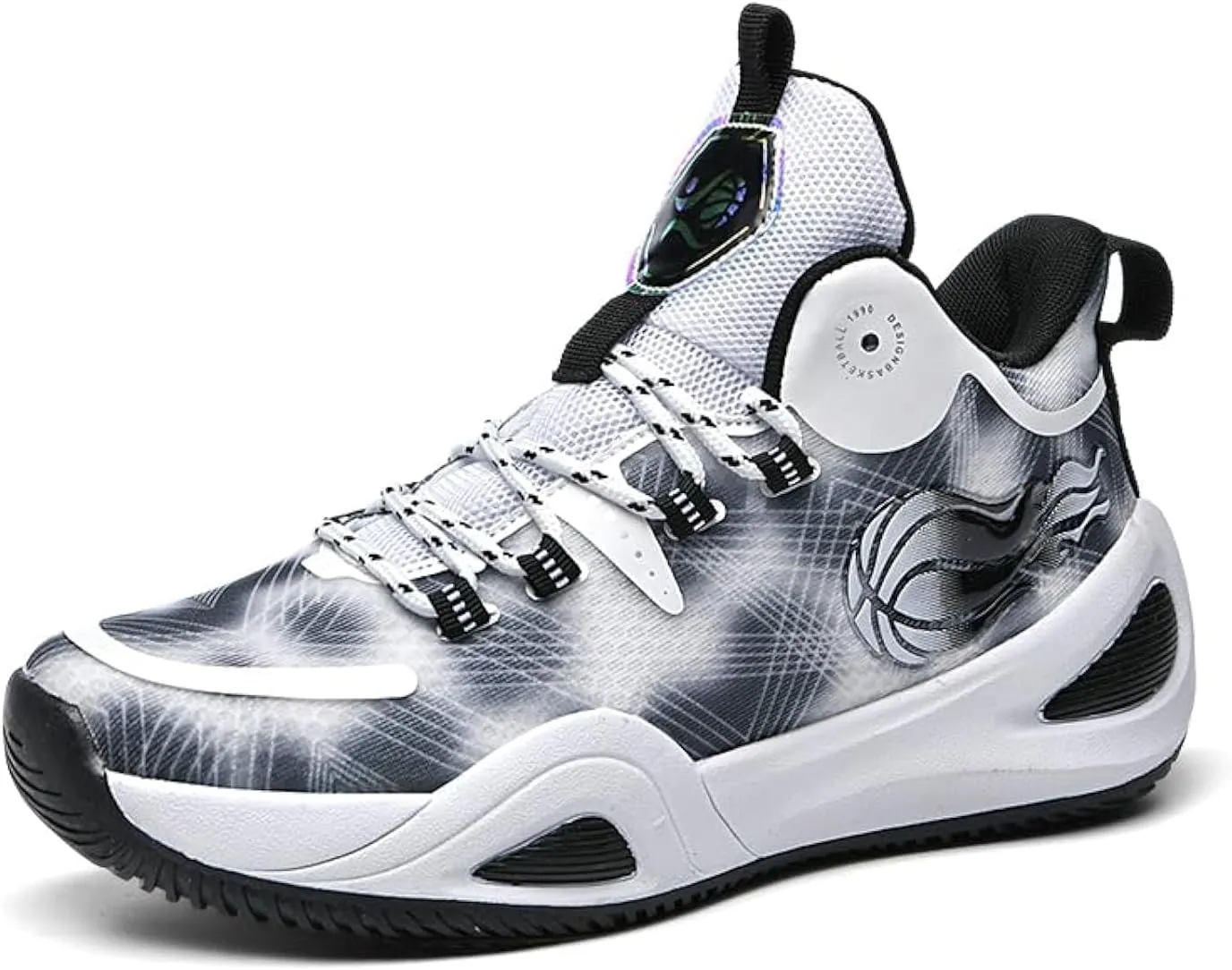 Men's Basketball Shoes Fashionable Breathable Anti Slip Sports Shoes Outdoor Running Fitness Training Shoes