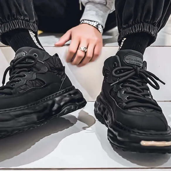 Men's Colour-Block High-Top Trainers