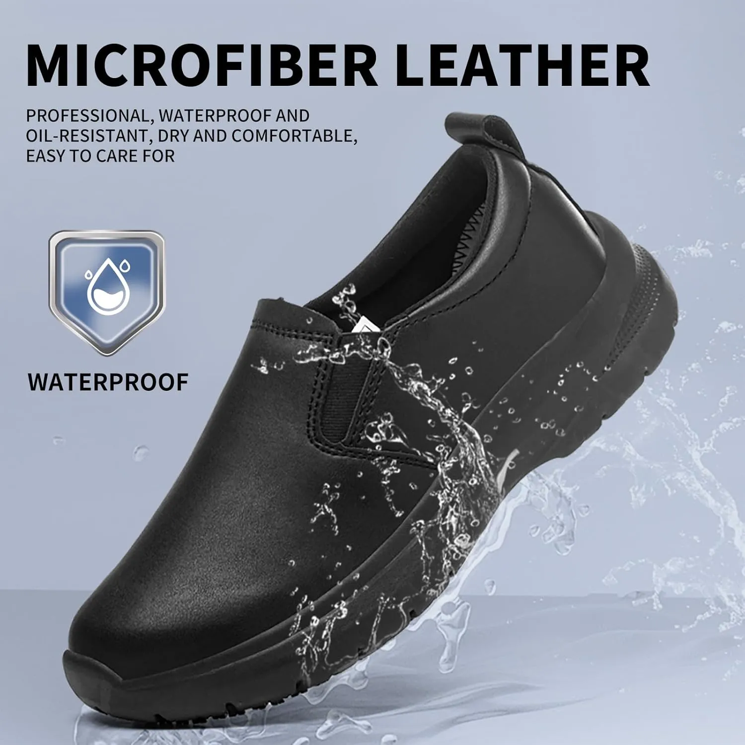 Non Slip Shoes for Women Food Service Black for Restaurant Crews Working Hospitals Comfortable and Wear-Resistant