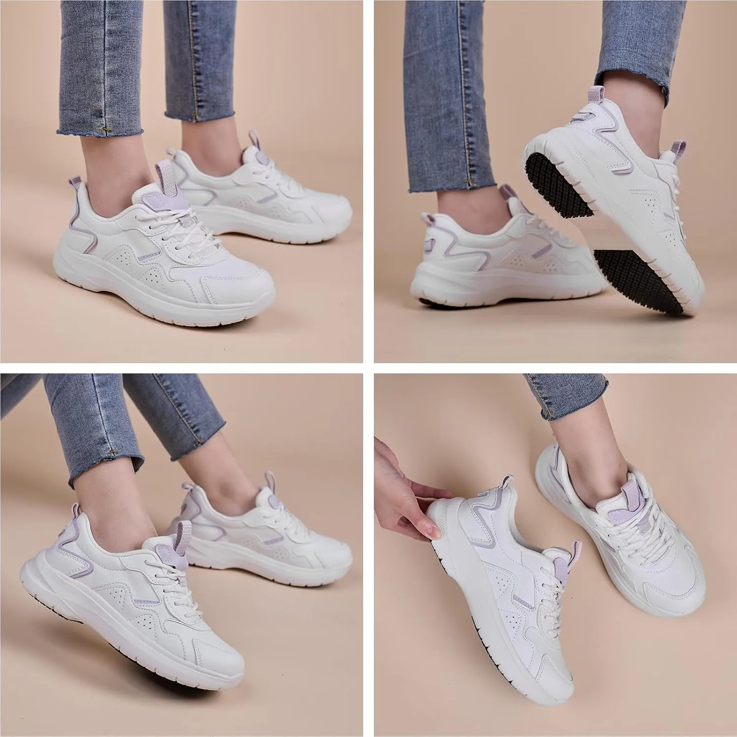 Non Slip Work Shoes Women Food Service Slip Resistant Restaurant Shoes Nursing Womens
