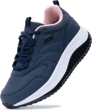 QAUPPE Womens Walking Shoes with Arch Support Wide Plantar Fasciitis Sneakers Tennis for Foot Pain Relief