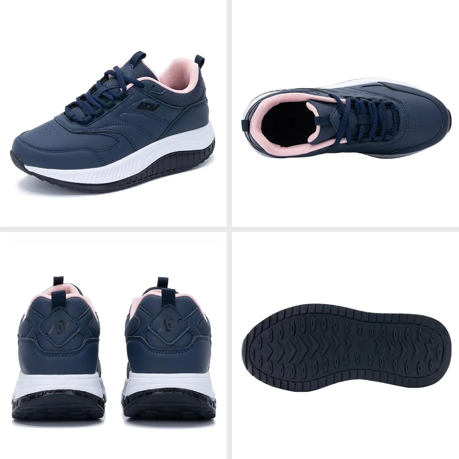 QAUPPE Womens Walking Shoes with Arch Support Wide Plantar Fasciitis Sneakers Tennis for Foot Pain Relief