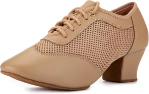 RoseMoli Women's 2" Practice Dance Shoes Latin Dance Shoes Lace-up Ballroom Modern Salsa Rhythm Teaching Practice Professional Performance Dance Shoes