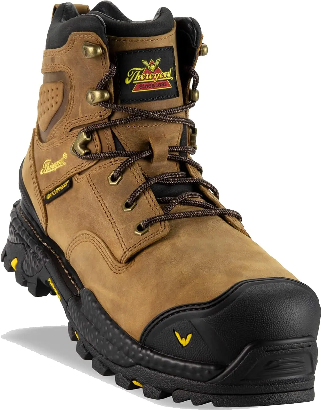 Thorogood Infinity FD 6 Waterproof Composite Toe Work Boots for Men Made with Premium Full-Grain Leather and Slip-Resistant Anti-Fatigue Outsole; EH Rated
