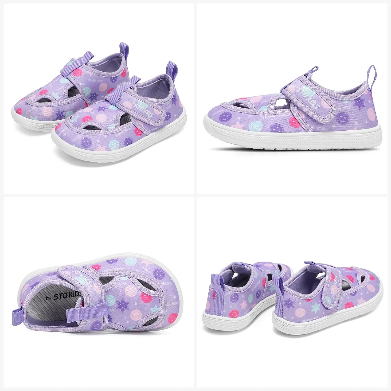 Toddler Wide Toe Box Water Shoes: Boys Girls Zero Drop Beach Sandals Summer Kids Barefoot Swim Pool Shoe