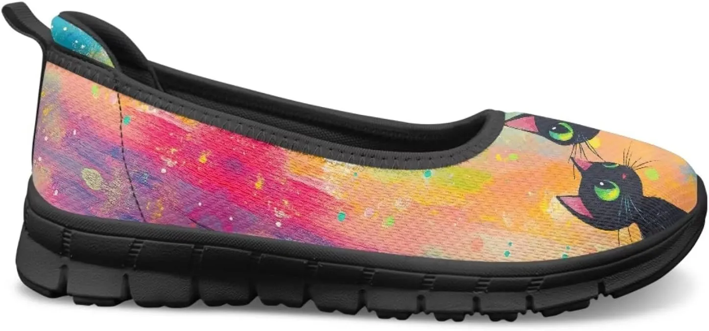 UNICEU Women's Slip On Shoes Casual Breathable Low Top Flats Lightweight Fashion Comfort Loafers for Walking Work