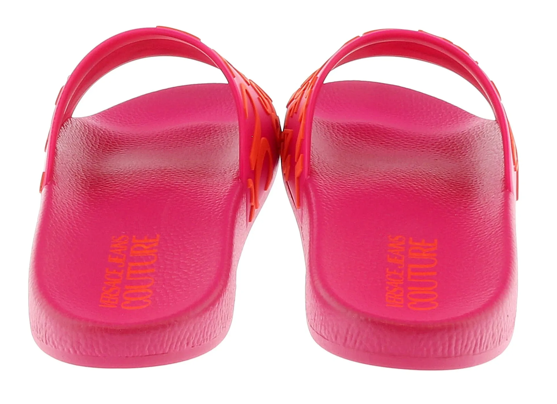Versace Jeans Couture Fushia Orange Signature Pool Slide