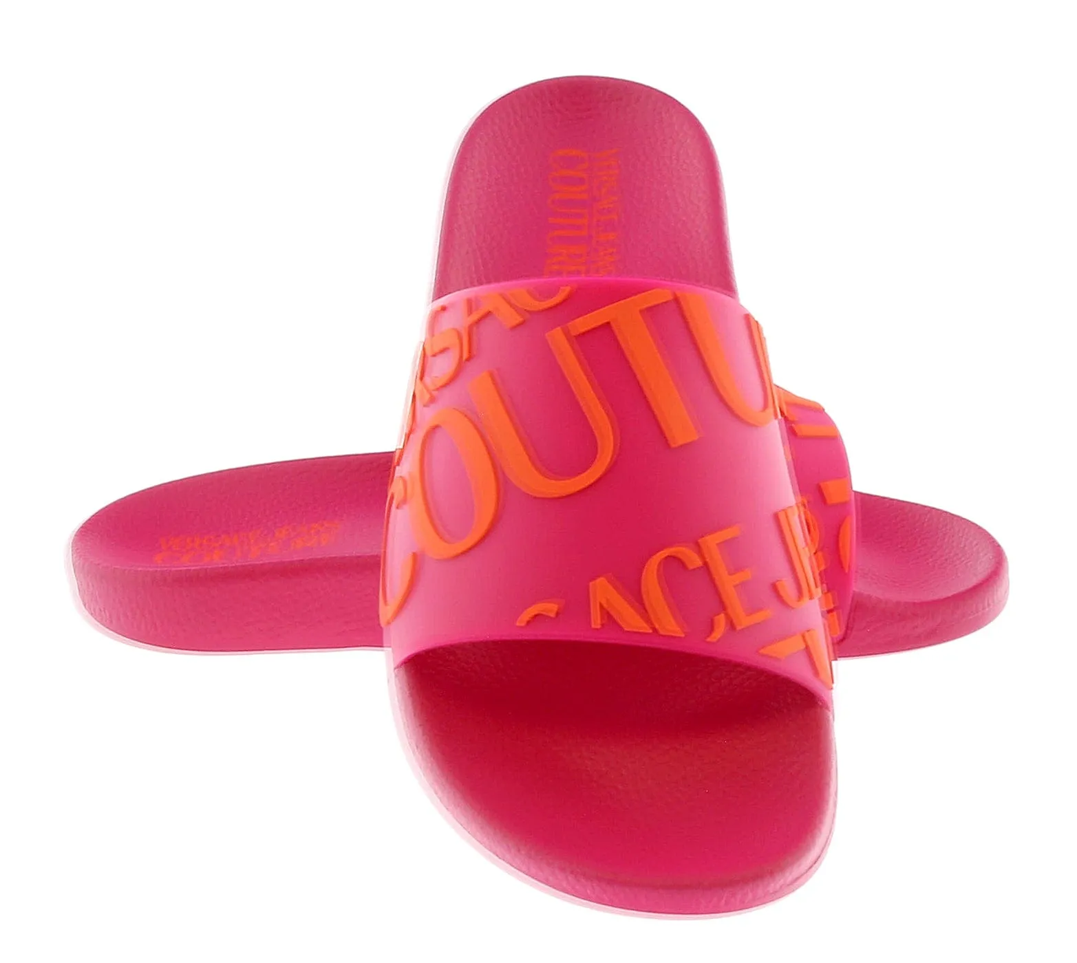 Versace Jeans Couture Fushia Orange Signature Pool Slide