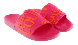 Versace Jeans Couture Fushia Orange Signature Pool Slide