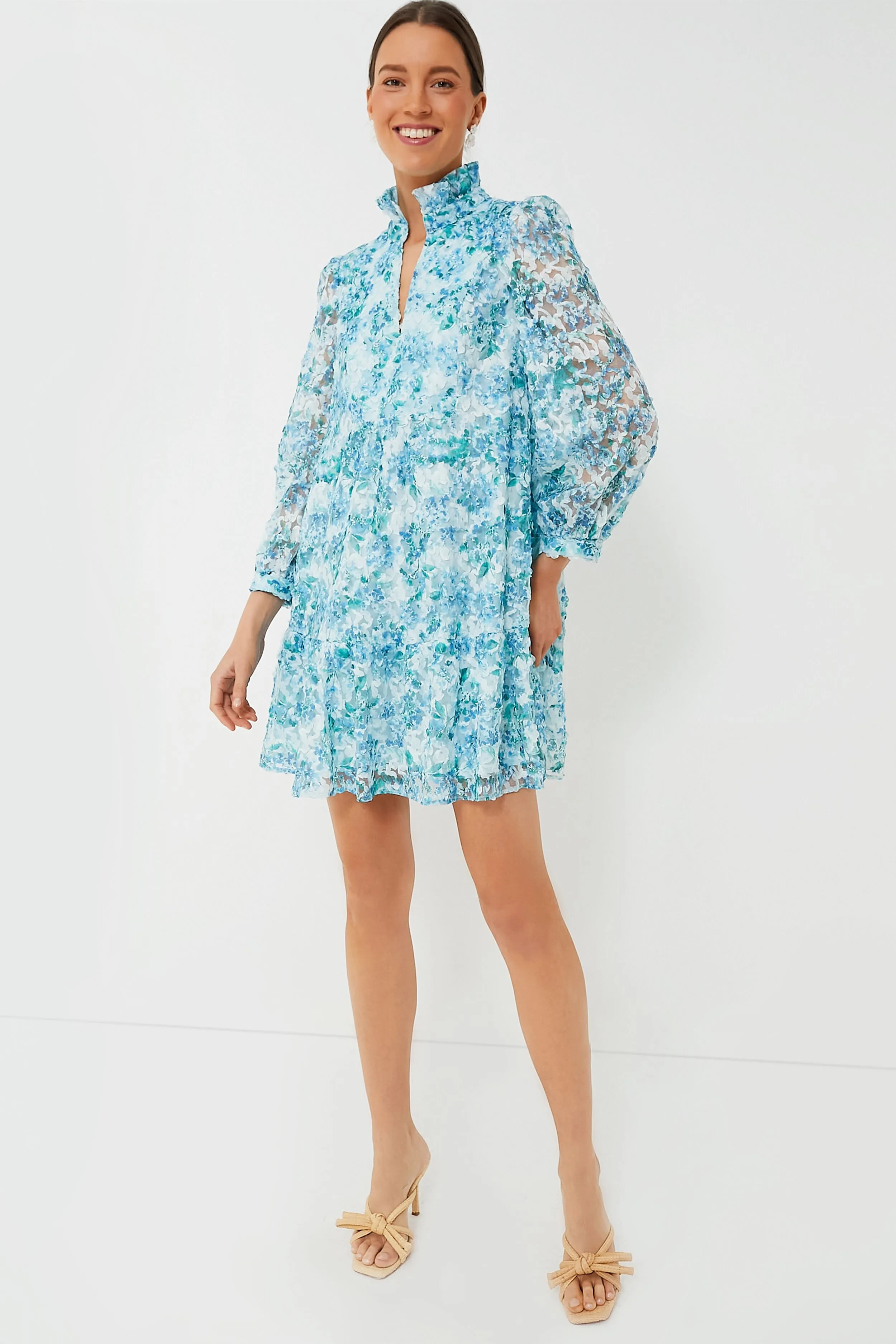 Water's Edge Hydrangea Organza Palmerston Dress