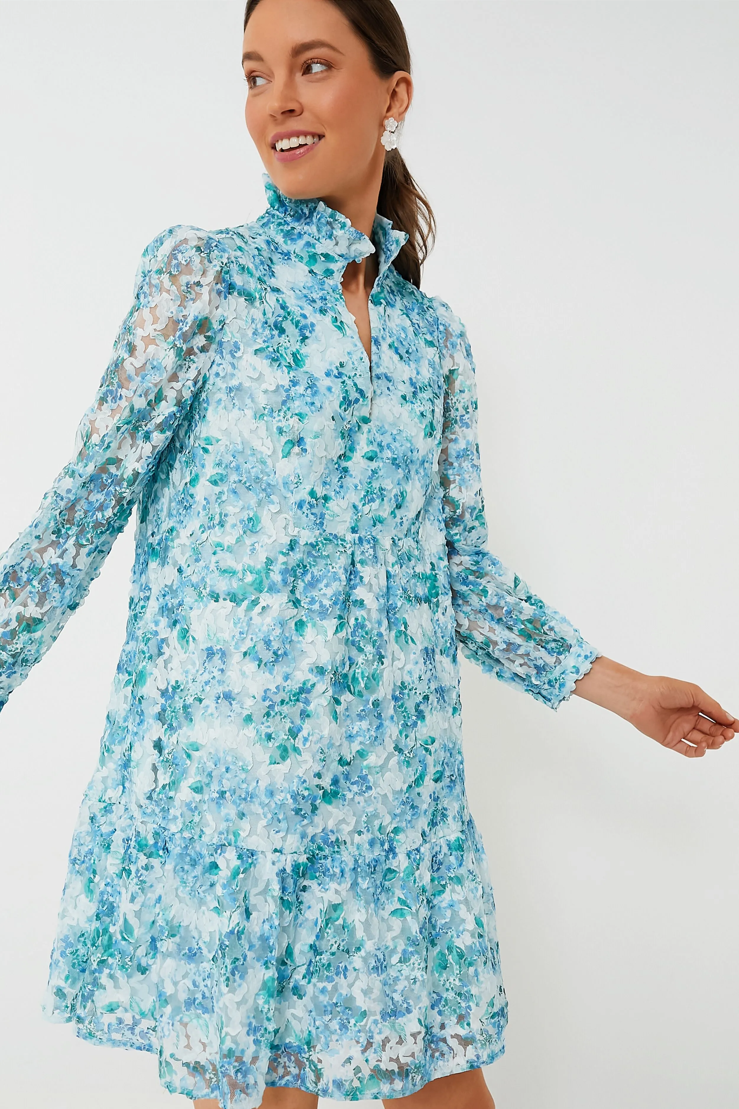 Water's Edge Hydrangea Organza Palmerston Dress