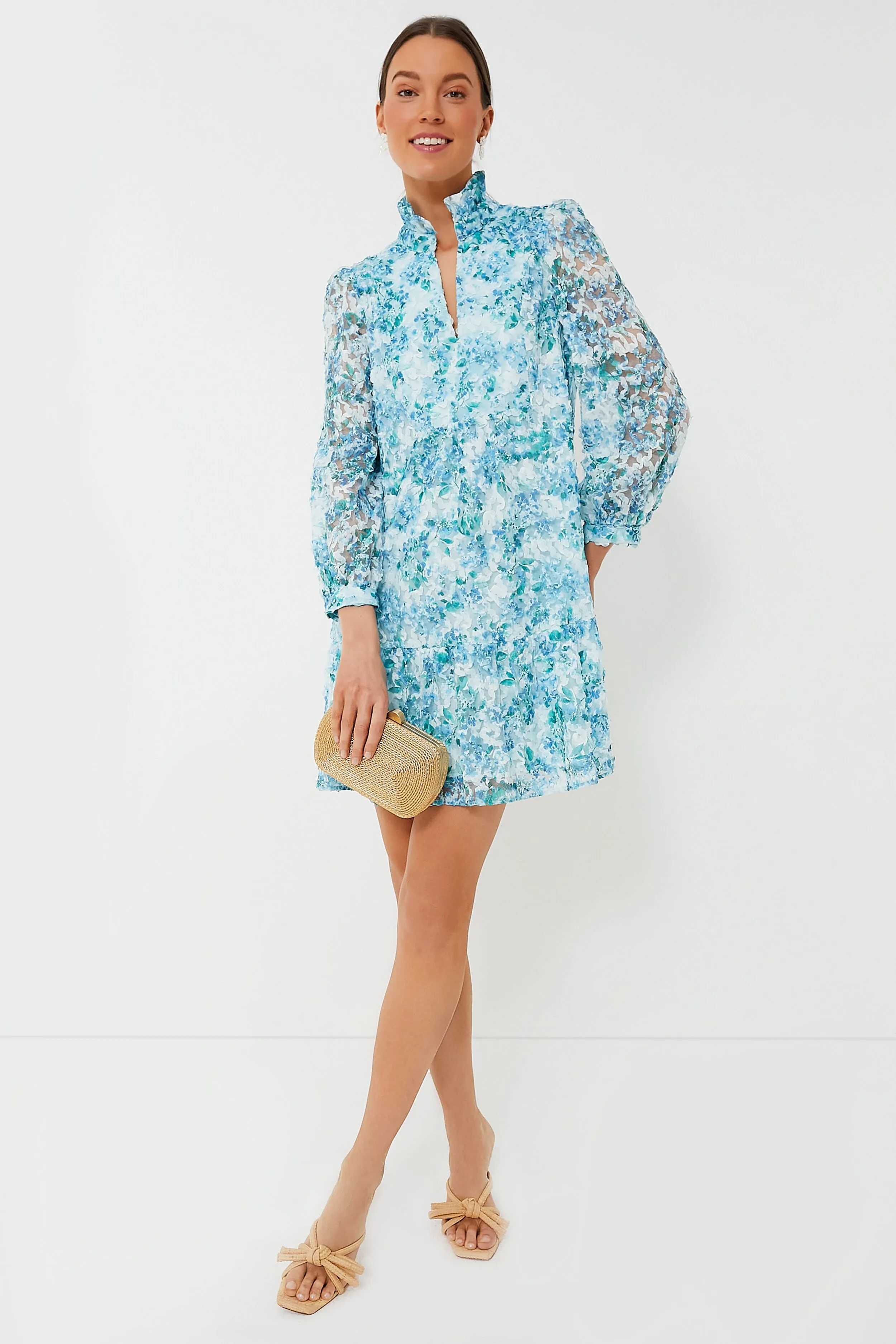 Water's Edge Hydrangea Organza Palmerston Dress